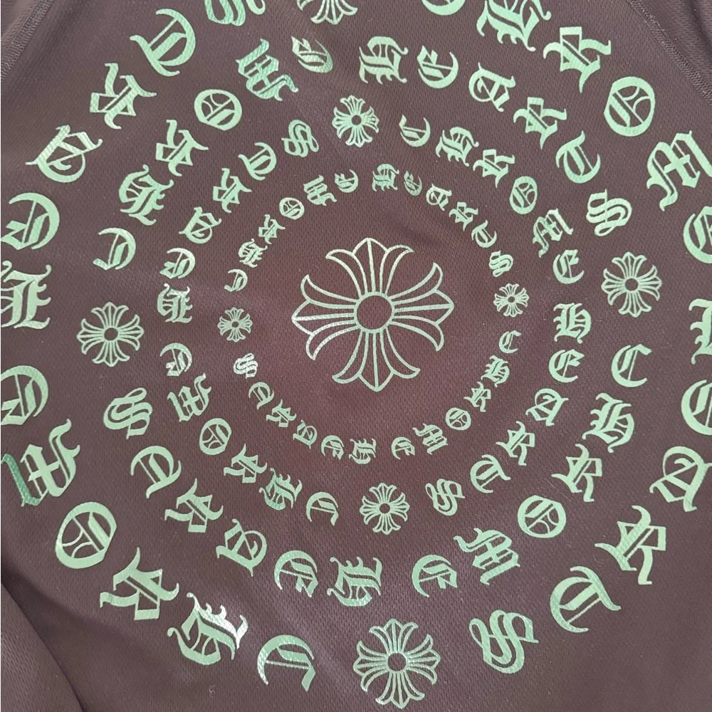 Vintage Chrome Hearts Black and Green Long Sleeve Tee, VERY RARE! - Picture 3 of 7